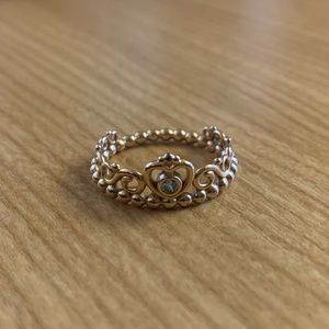 Pandora Rose Gold Princess Tiara Crown Ring